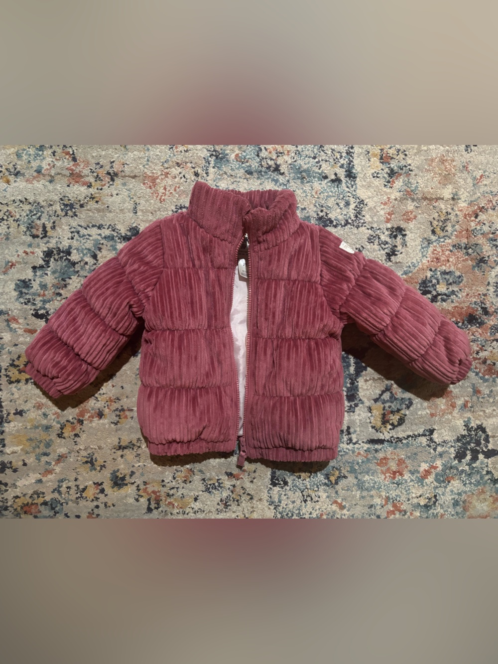 OshKosh B'gosh Corduroy Puffer Jacket in Dusky Rose